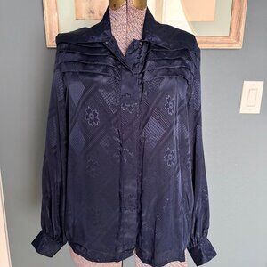 Navy Vintage Blouse